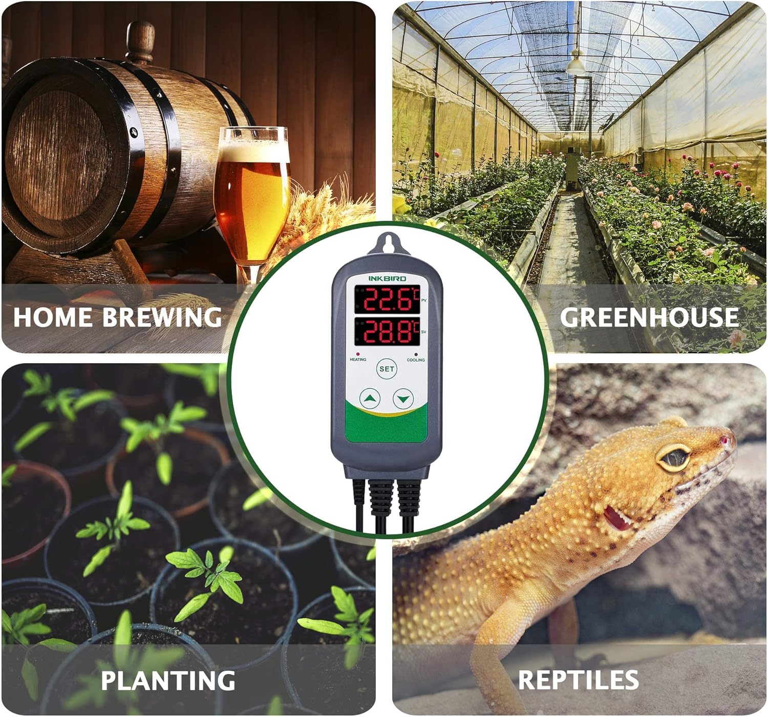 Thumbnail 6 de Inkbird ITC-308 digitaler Temperaturregler mit Fühler für Heizen & Kühlen (230V)