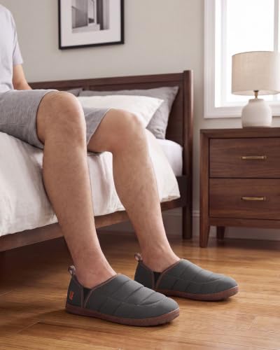 Thumbnail 1 de LongBay Men's Two-Tone Slippers Cushy Memory Foam Indoor/Outdoor, Grey (Size 11)
