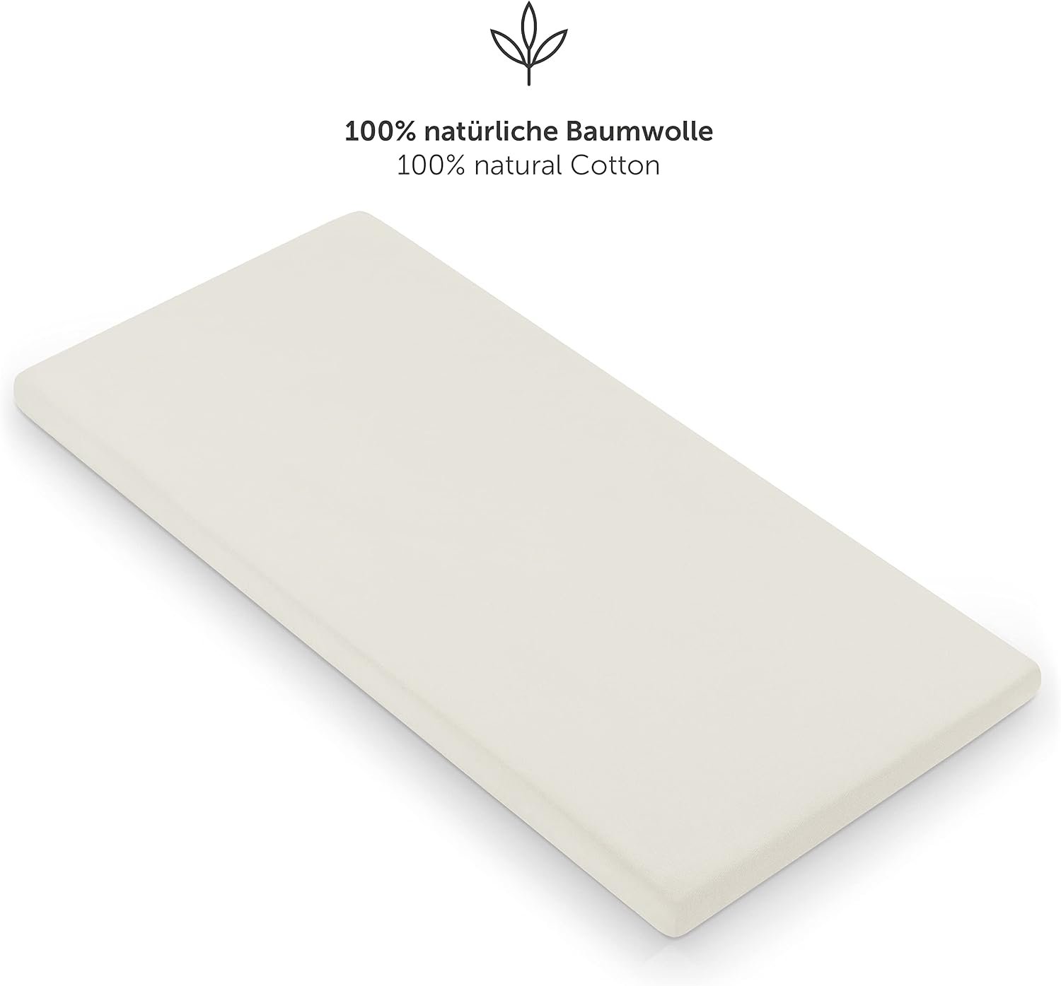 Detalle 2 de Laleni jerseyunderlakan 55 × 90 cm, 2-pack i 100 % bomull, elfenben