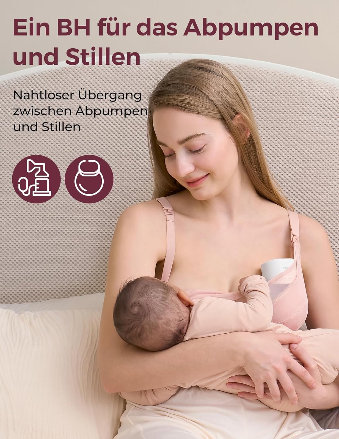Thumbnail 2 de Momcozy Mesh-Stütz-Pump-BH Freihändig für 36C-44G – Bequemer Still-BH in Übergröße