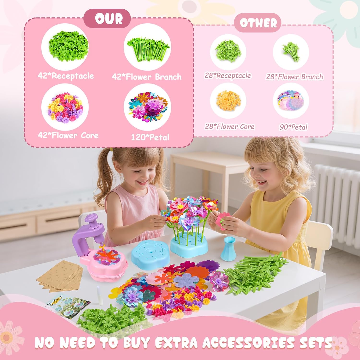 Detalle 2 de Scvcid Fabric Bouquet Toy Set 120 Pieces