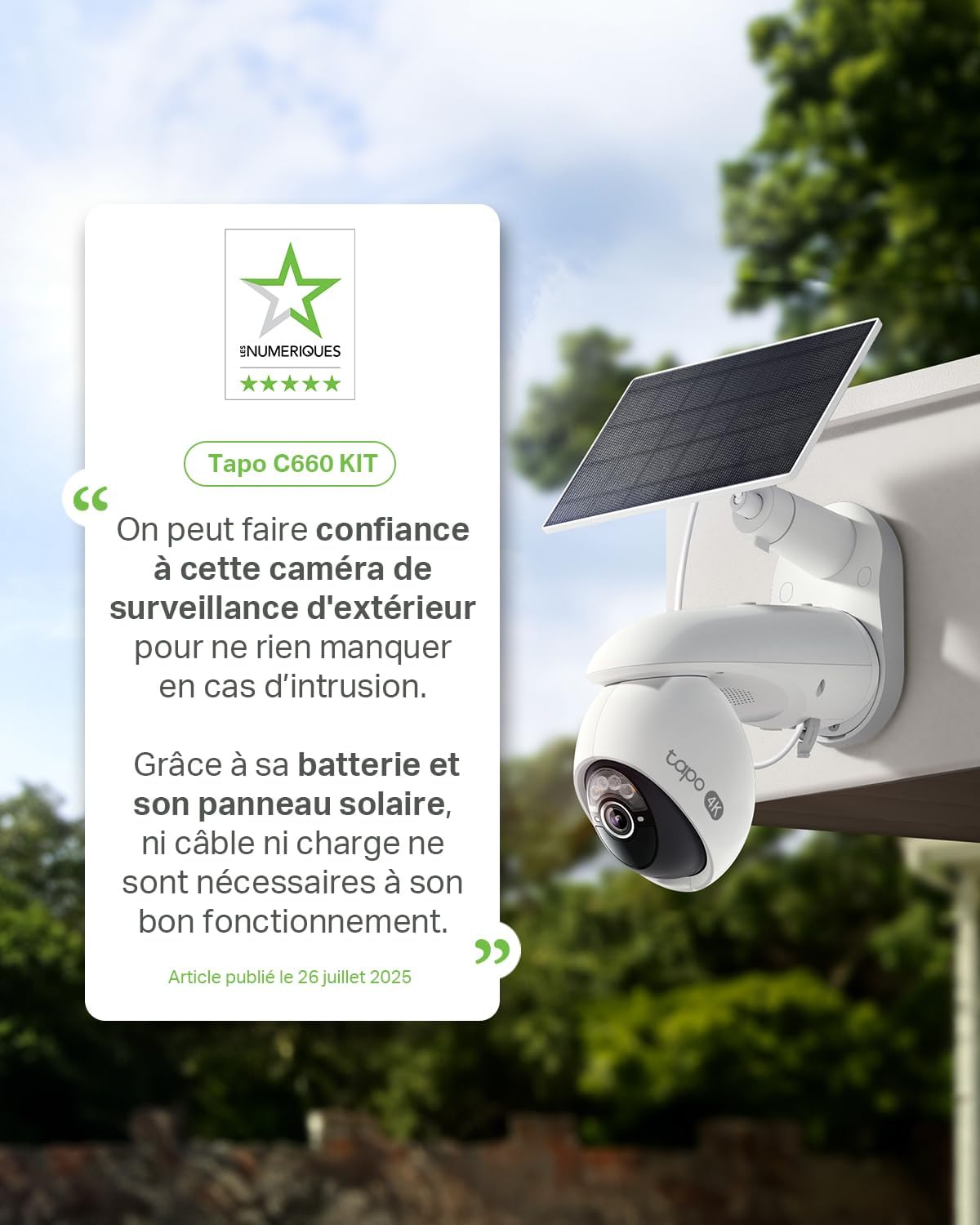 Thumbnail 1 de Tapo C660 caméra de surveillance 10 000 mAh