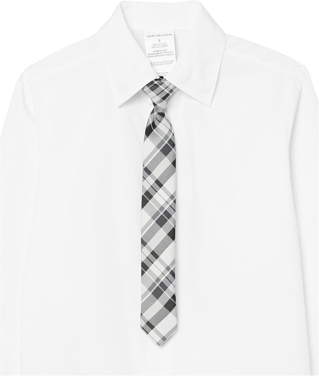 Detalle de Van Heusen Boys' 4-piece Formal Suit Set: Vest, Pants, Dress Shirt & Tie