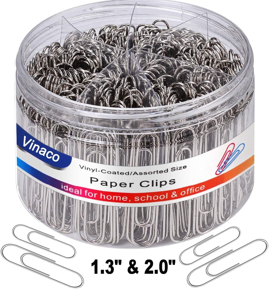 Thumbnail 6 de Vinaco Coloured Paper Clips 400 Pack 33mm & 50mm