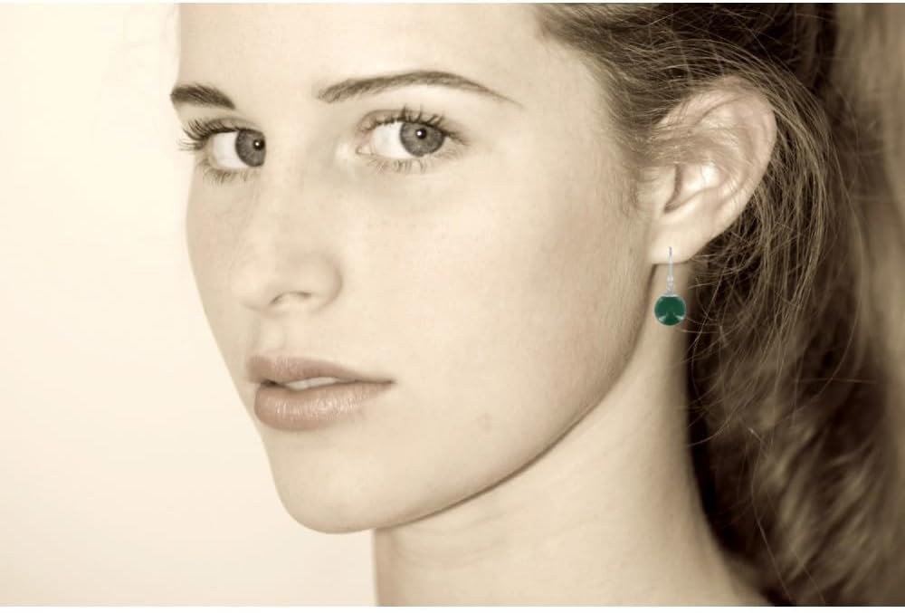 Thumbnail 3 de Les Poulettes Bijoux orecchini in argento 925 con sfera d’agata “Classics”