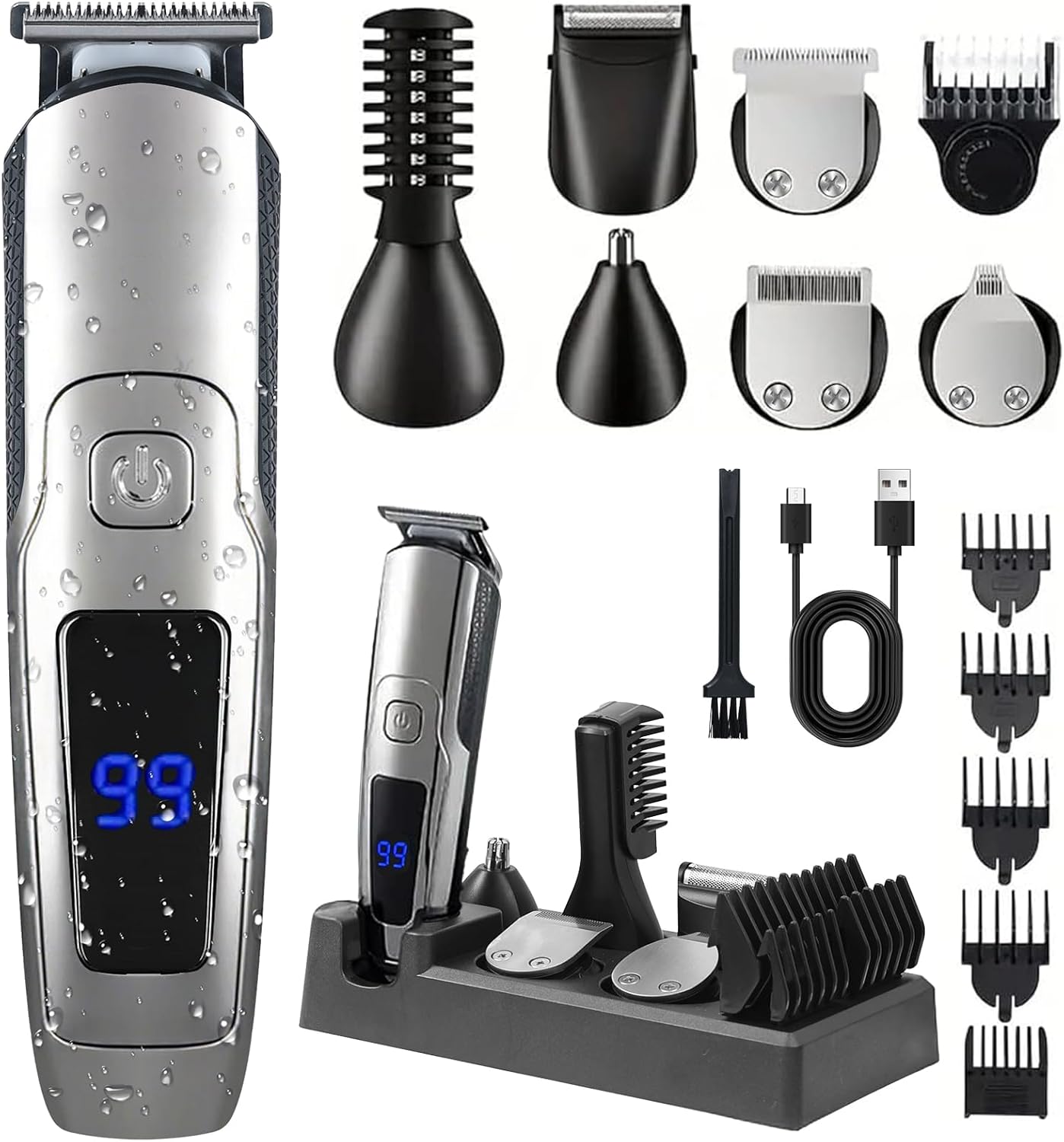 Detalle de Beard Trimmer for Men with 20 Length Settings — Waterproof, All-in-One Grooming Kit