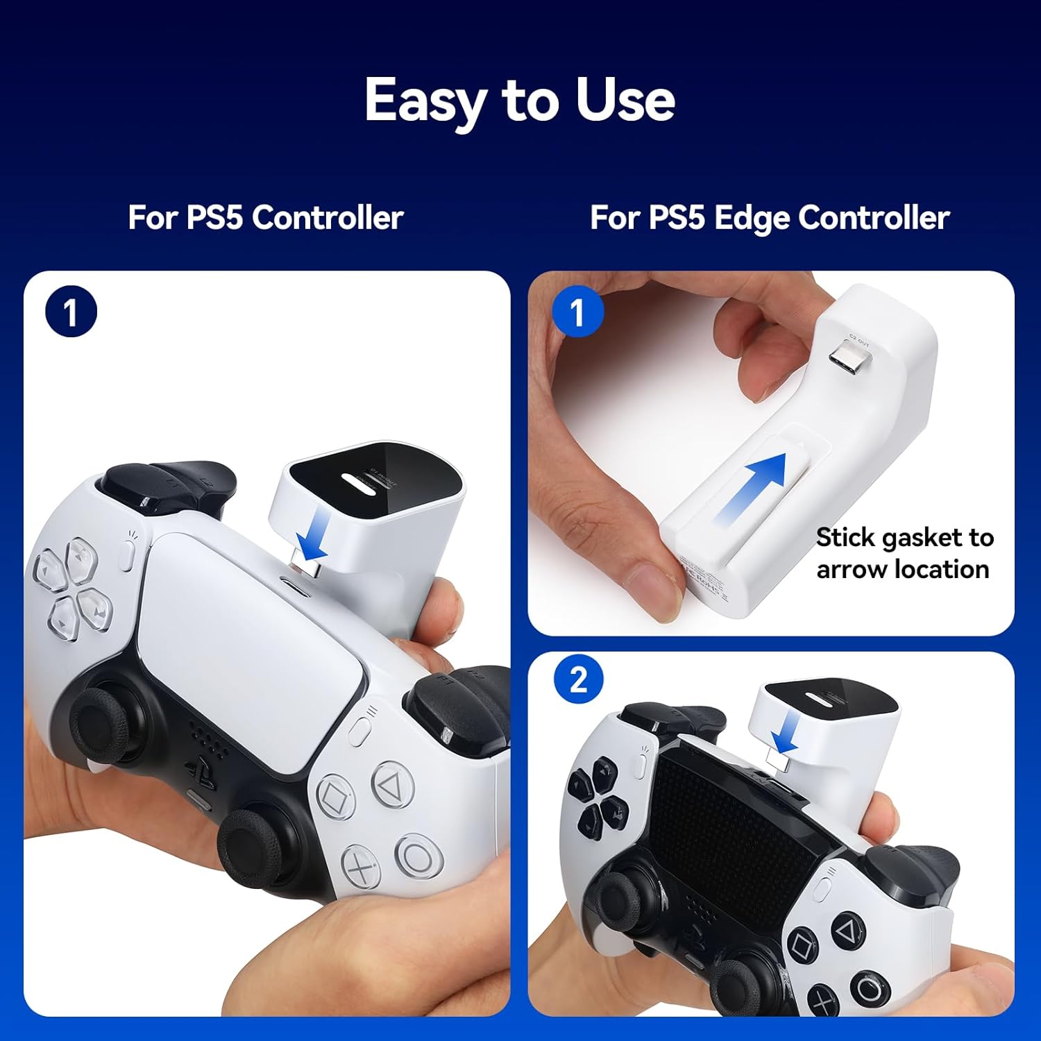 Thumbnail 5 de LVFAN PS5 Wireless-Controller Ladegerät 2000 mAh