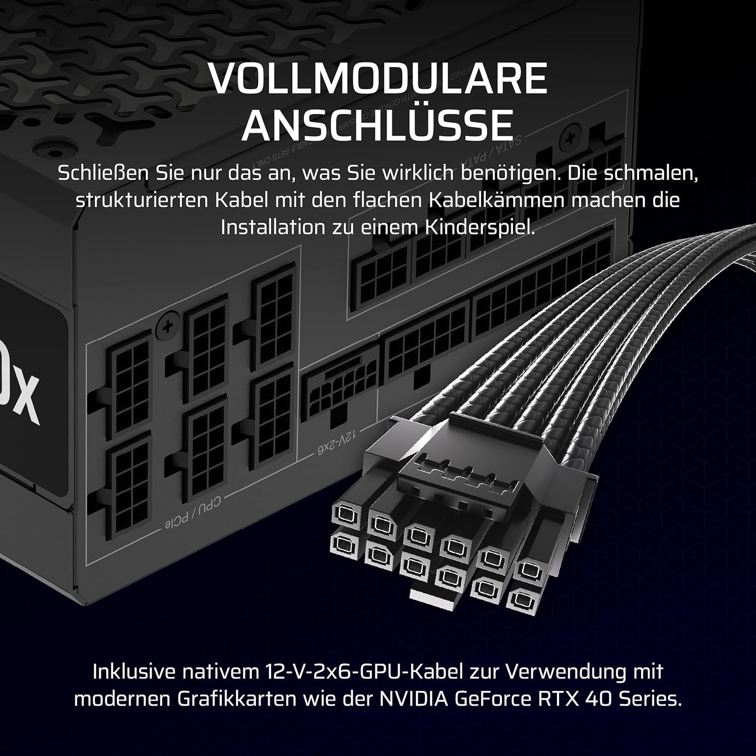 Thumbnail 4 de CORSAIR RM1000x 1000 W Netzteil