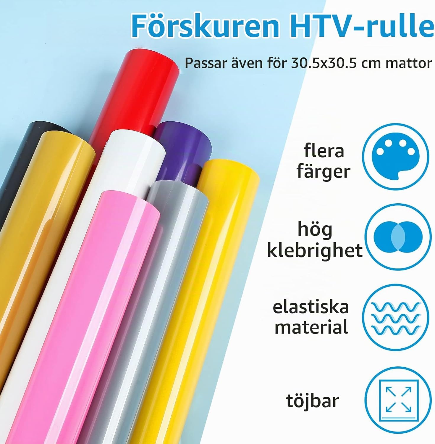 Thumbnail 5 de Prime Vinyl Drak Blue värmeöverföringsvinyl, 30,5 × 335,5 cm