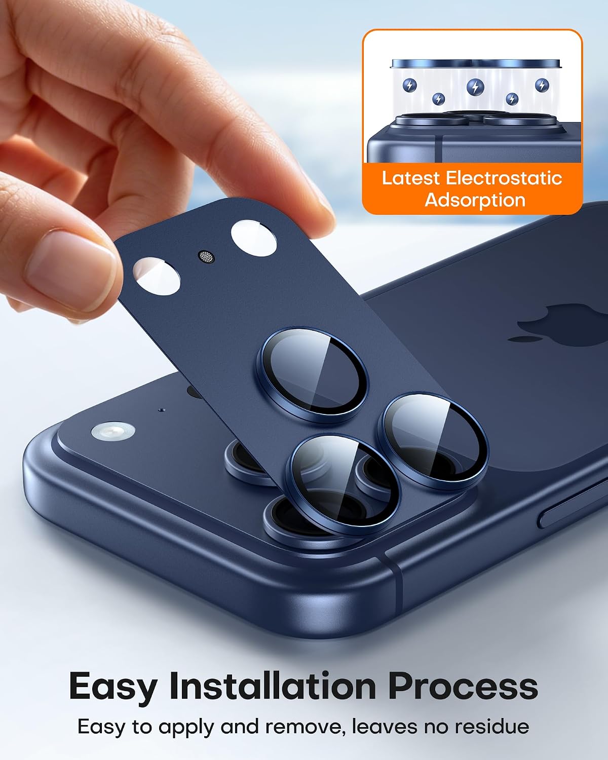 Thumbnail 4 de TAURI 2 Pack for iPhone 17 Pro Camera Lens Protector, Deep Blue – Full Coverage, Military-Grade Shatterproof