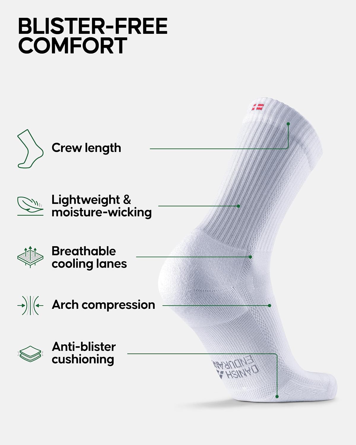 Thumbnail 1 de DANISH ENDURANCE Running Socks cushioned 3-pack