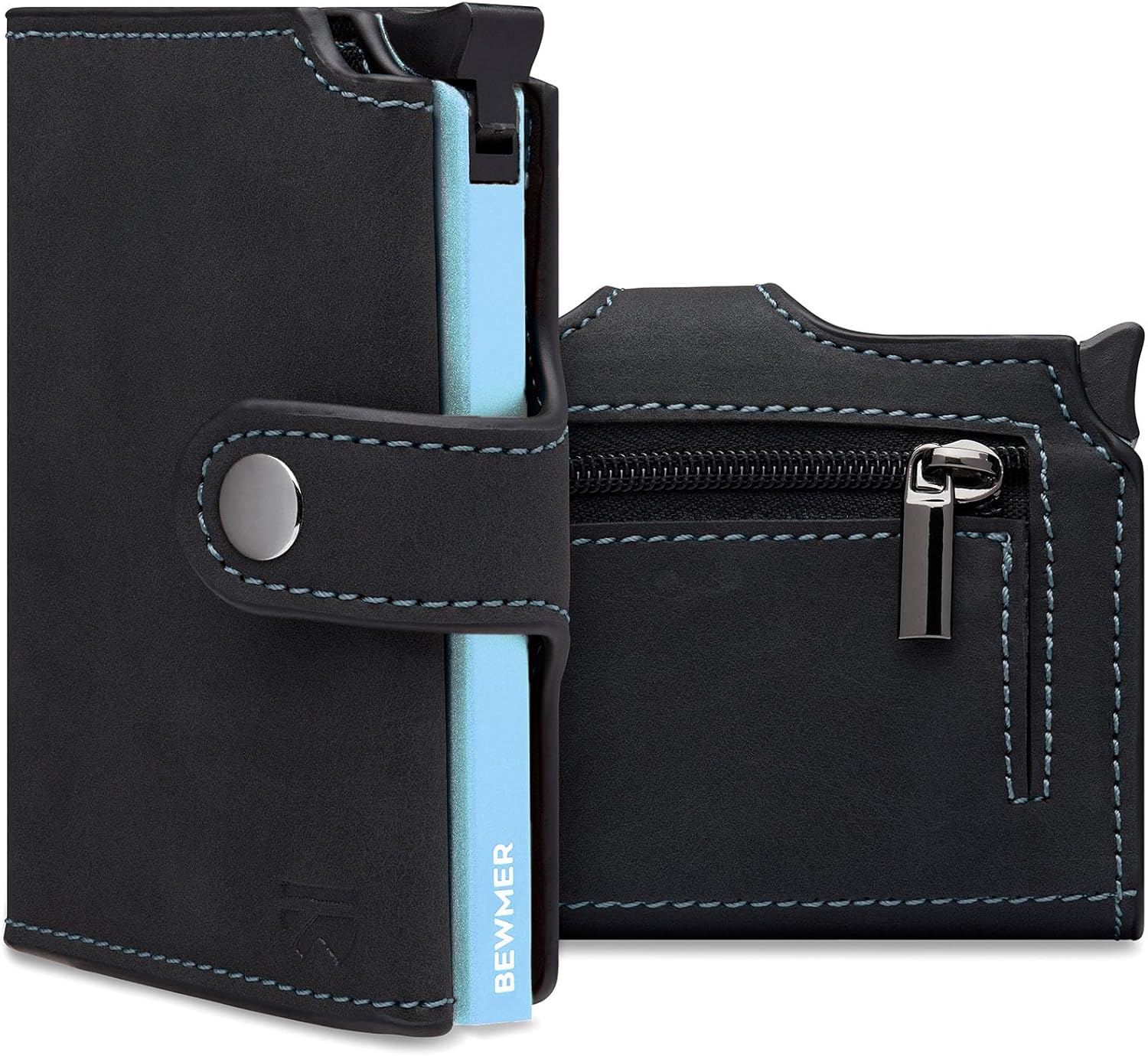 Thumbnail 6 de BEWMER v2 Shielded Slim Wallet mit Münzfach – RFID-Schutz, kompaktes Kartenetui für bis zu 9 Karten