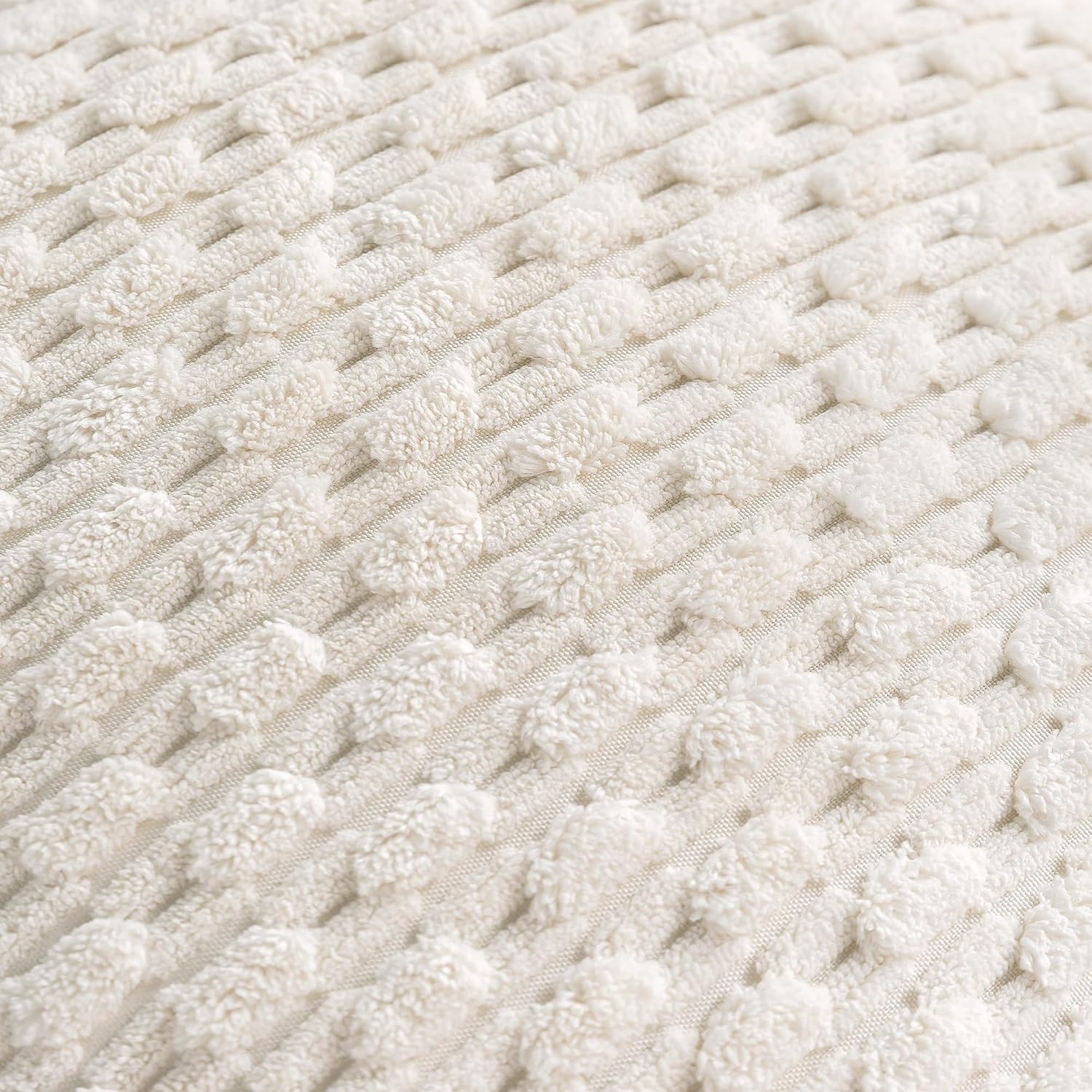 Thumbnail 4 de Cozoomy Cream White Corduroy Pillow Covers 20x20 Set of 4 🛋