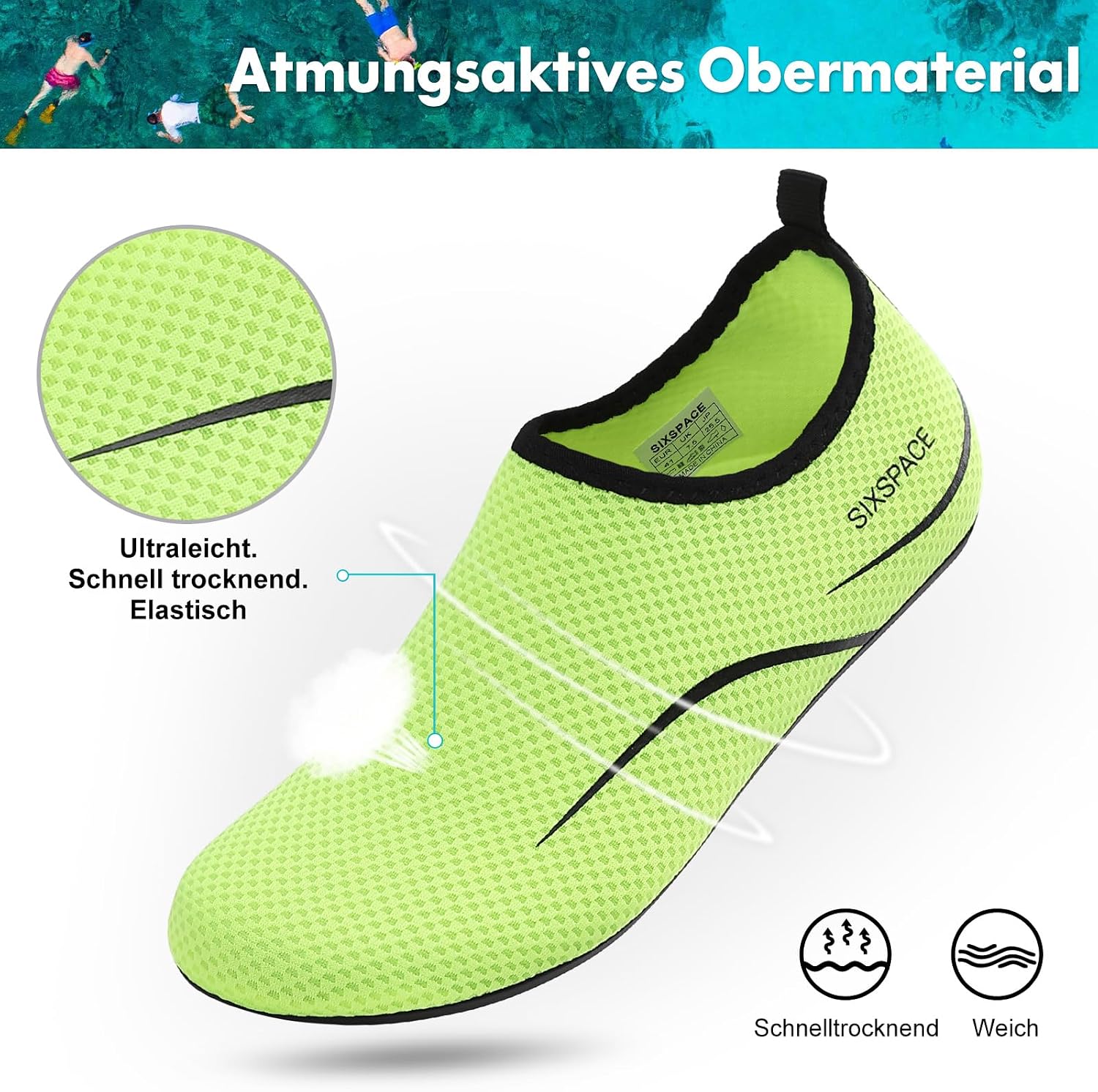 Detalle de Sixspace Wasserschuhe für 34-47