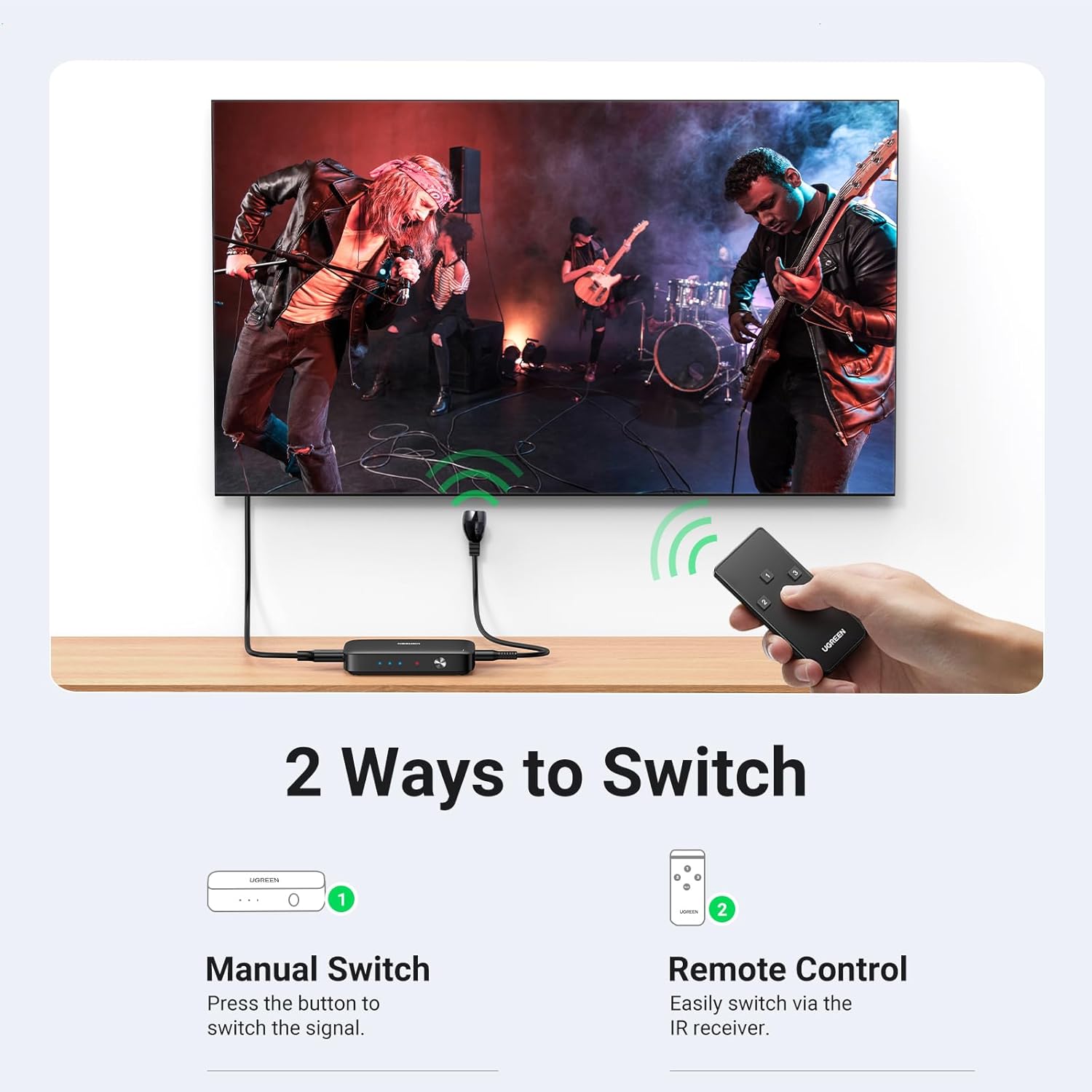 Thumbnail 2 de UGREEN HDMI Switch 4K 3 Eingänge 1 Ausgang
