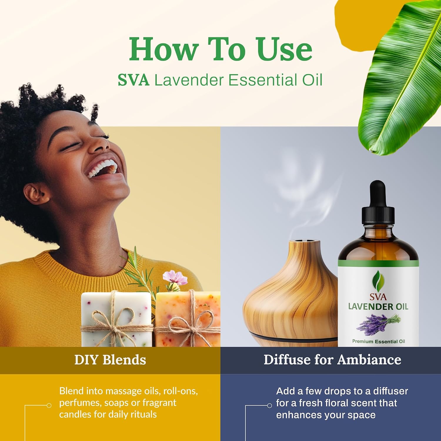 Thumbnail 5 de SVA Lavender Essential Oil (4 Fl Oz) – 100% Natural & Versatile for Diffuser, Skin, Hair, and DIY Crafts