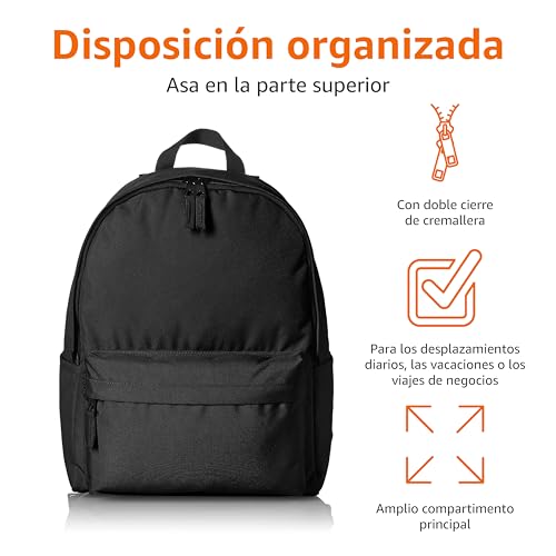 Detalle 2 de Amazon Basics Mochila Clásica para Escuela y Excursiones – Negro