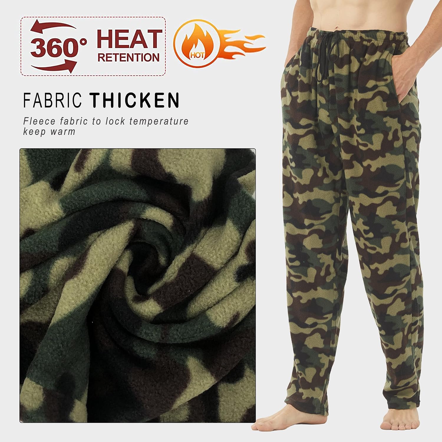 Thumbnail 6 de YUSHOW Lot de 2 Pantalons de Pyjama Homme polaire à carreaux