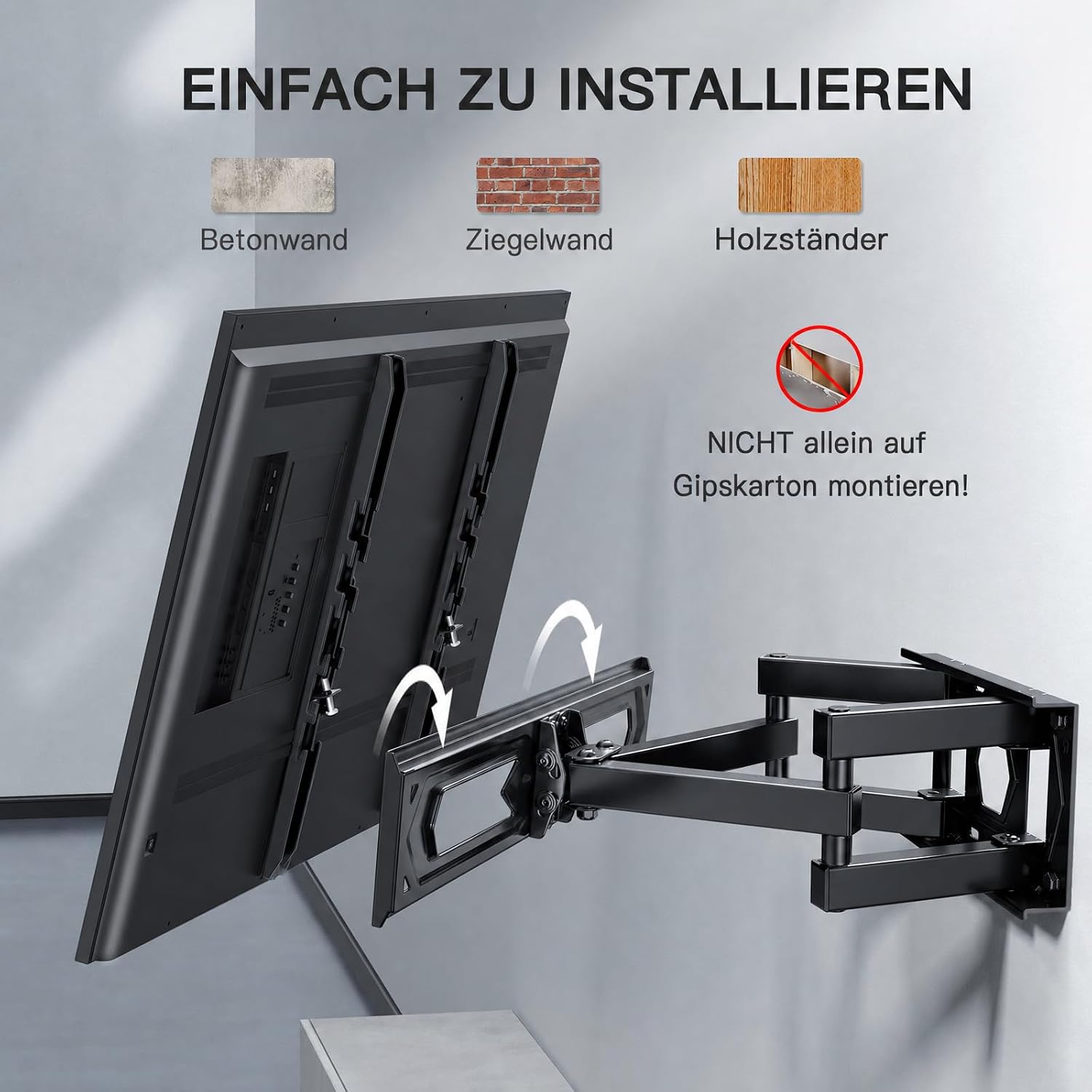 Thumbnail 6 de PERLESMITH TV Wandhalterung 26–65" für Fernseher
