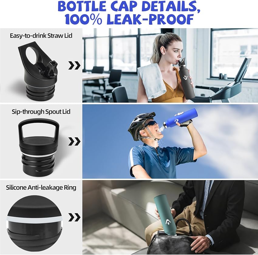 Detalle de Botella Agua Niños 500 ml Acero inoxidable 18/8 💧