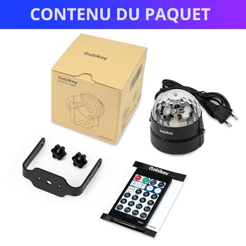 Thumbnail 8 de Boule disco Gobikey Rotation 360° avec télécommande – LED RGB et contrôle musical