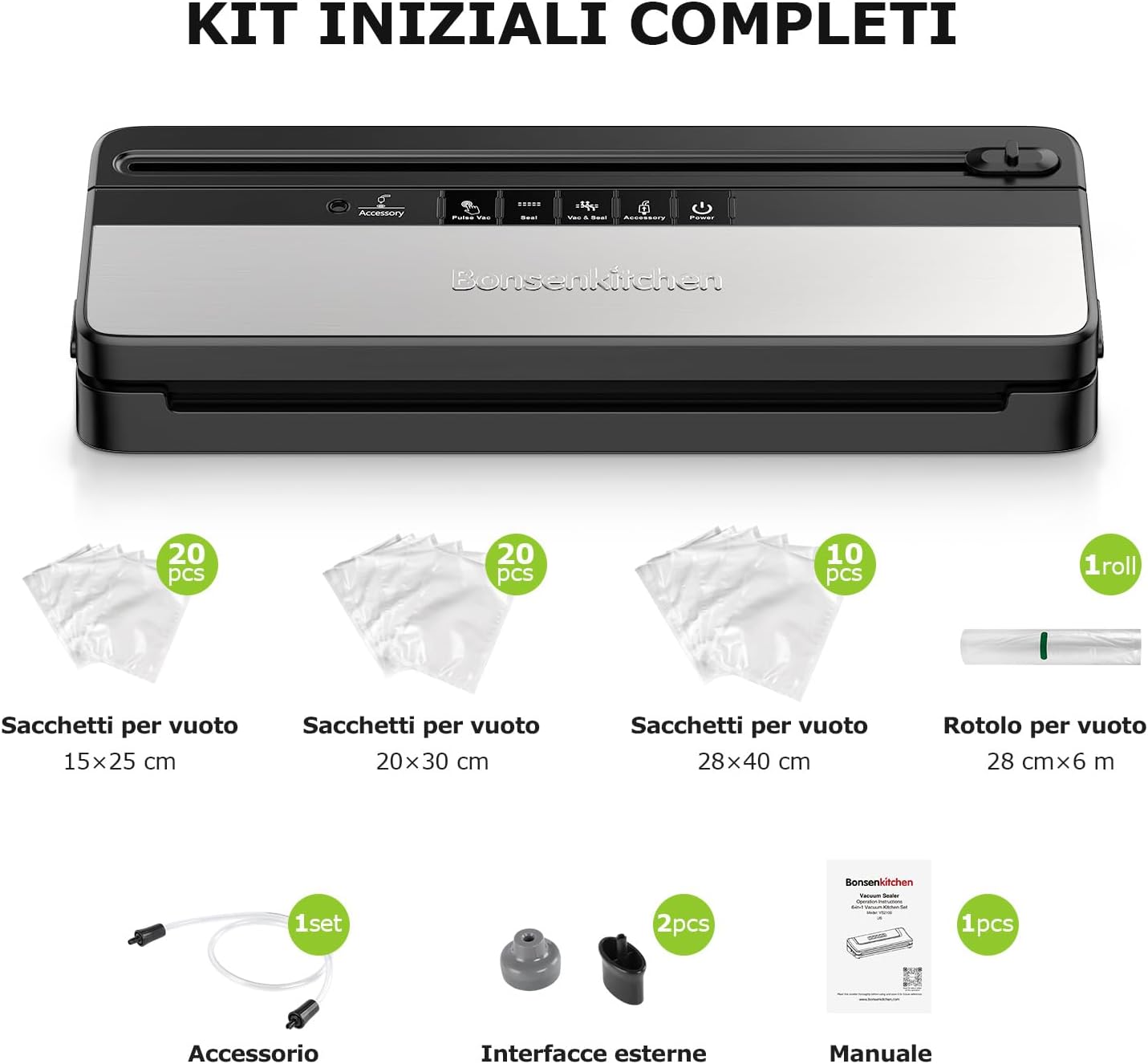 Thumbnail 6 de Bonsenkitchen VS3016 macchina sottovuoto