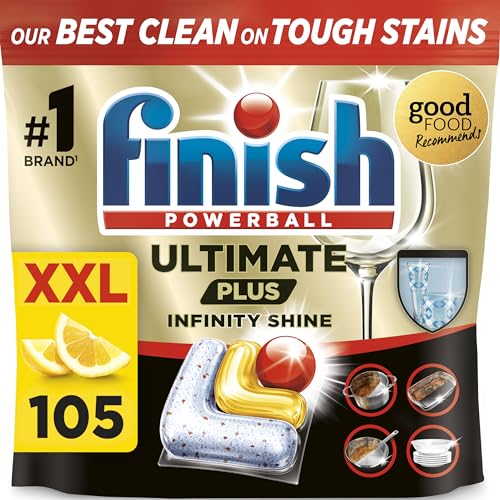 Imagen de Finish Ultimate Plus Infinity Shine Dishwasher Tablets, Lemon 105 by Reckitt en OfertitasTOP