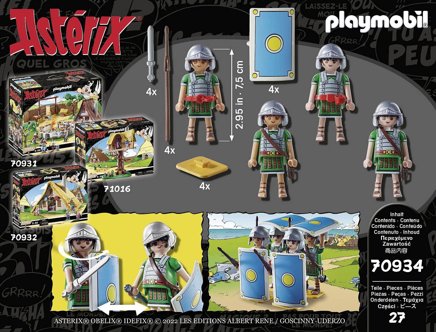Thumbnail 3 de PLAYMOBIL Asterix 70934 Römertrupp – 4 Römer-Figuren im 27-teiligen Set