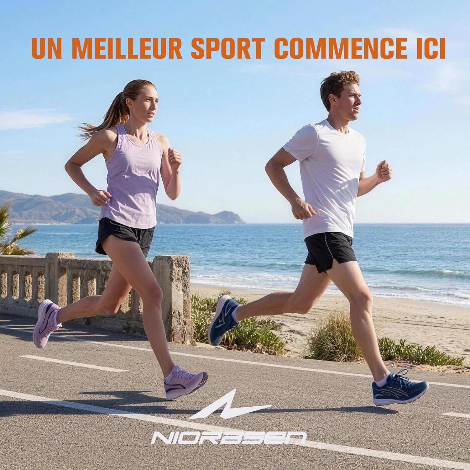 Thumbnail 6 de Niorasen Calzini sportivi unisex corti traspiranti in cotone (6 paia) bianco e nero