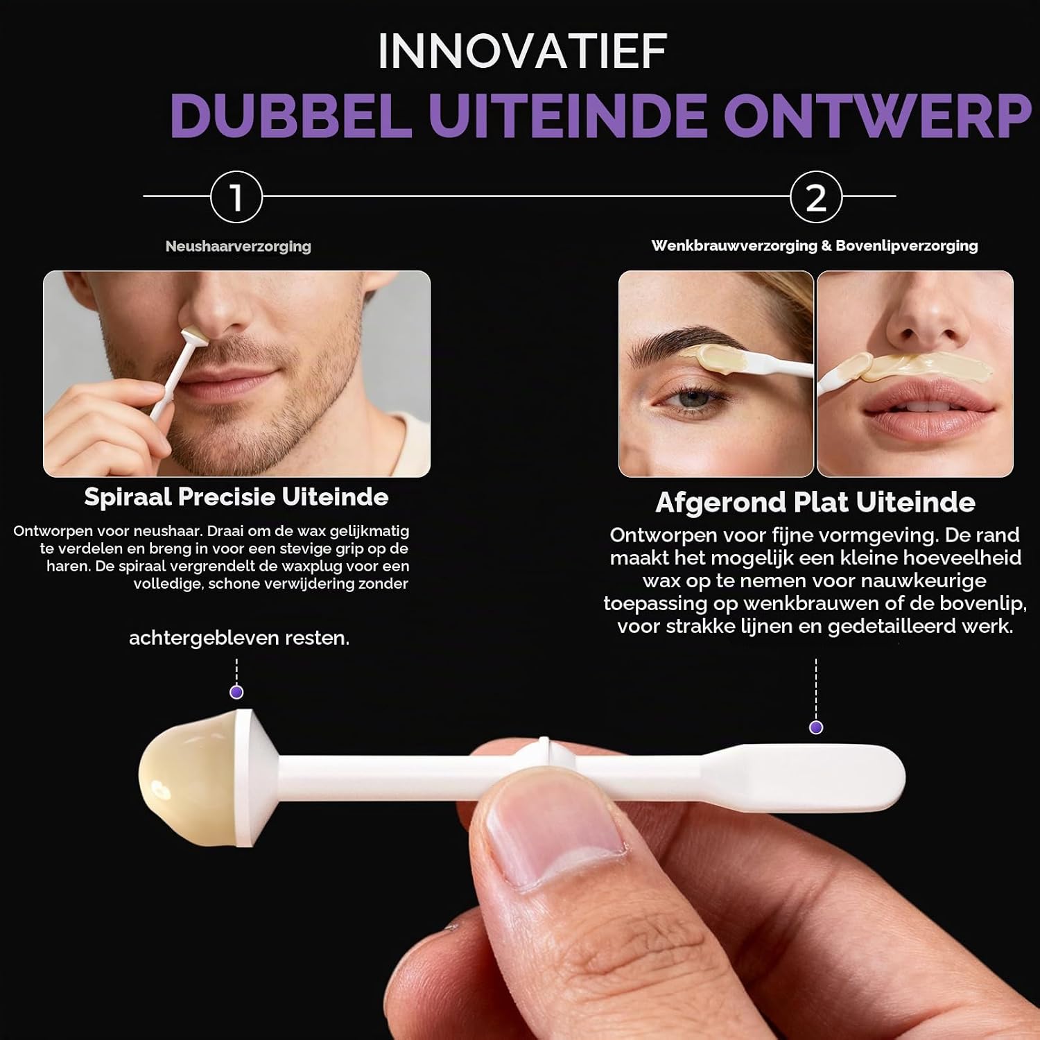Thumbnail 6 de Lifestance neuswaxset met USB-waxverwarmer, 120 g wax en 2-in-1-applicator