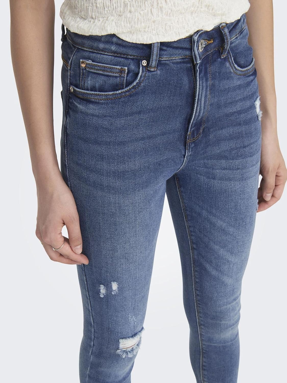 Detalle 2 de ONLY Women's Onlmila Life Hwsk ANK DST Bj139944 Noos Jeans