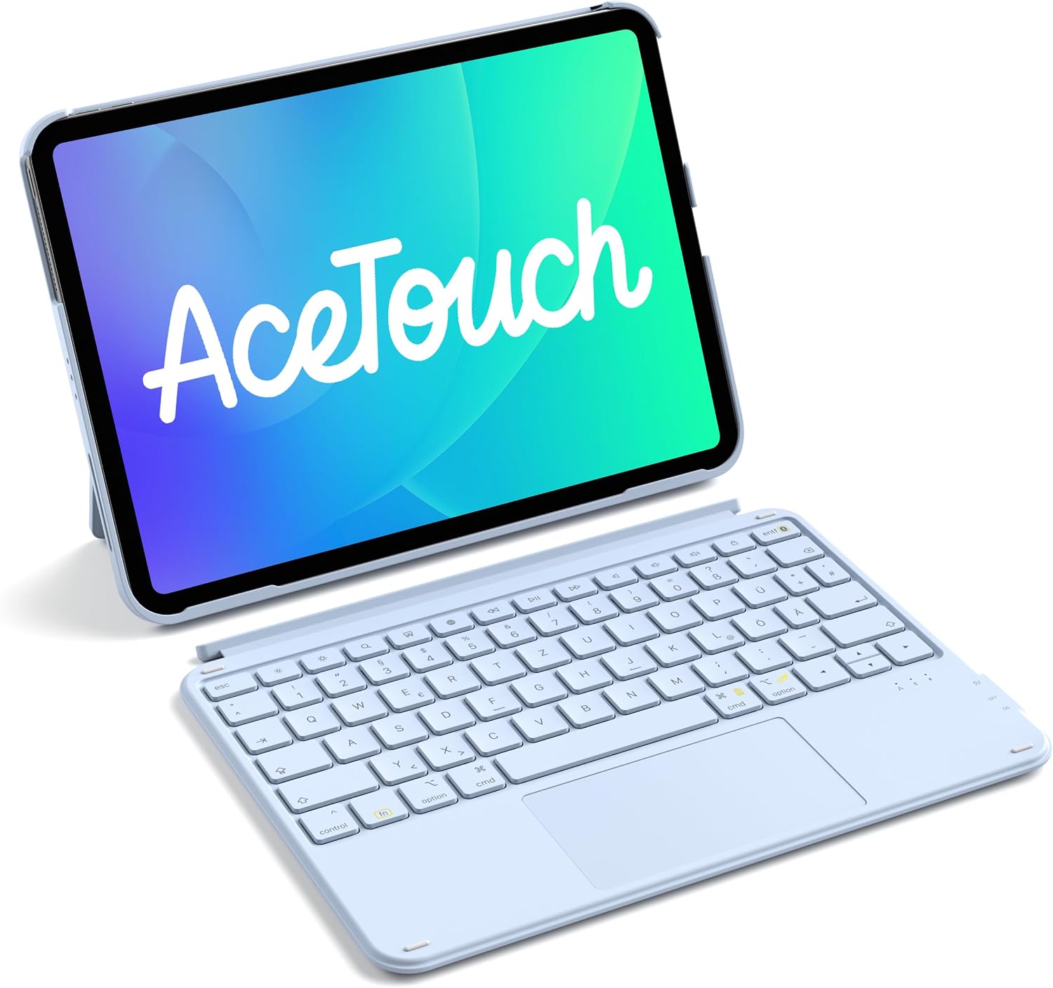 Detalle de Inateck Hülle mit Tastatur für iPad 11 Zoll & Pro 11, A16/M3 2025 – Ultraleicht, abnehmbar, Touchpad