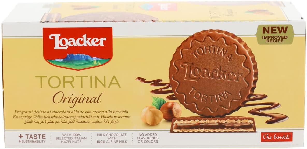 Thumbnail 4 de Loacker Tortine Gran Pasticceria Original – cuore di crema nocciola tra cialde, rivestite di cioccolato al latte (24 tortine monoporzione)