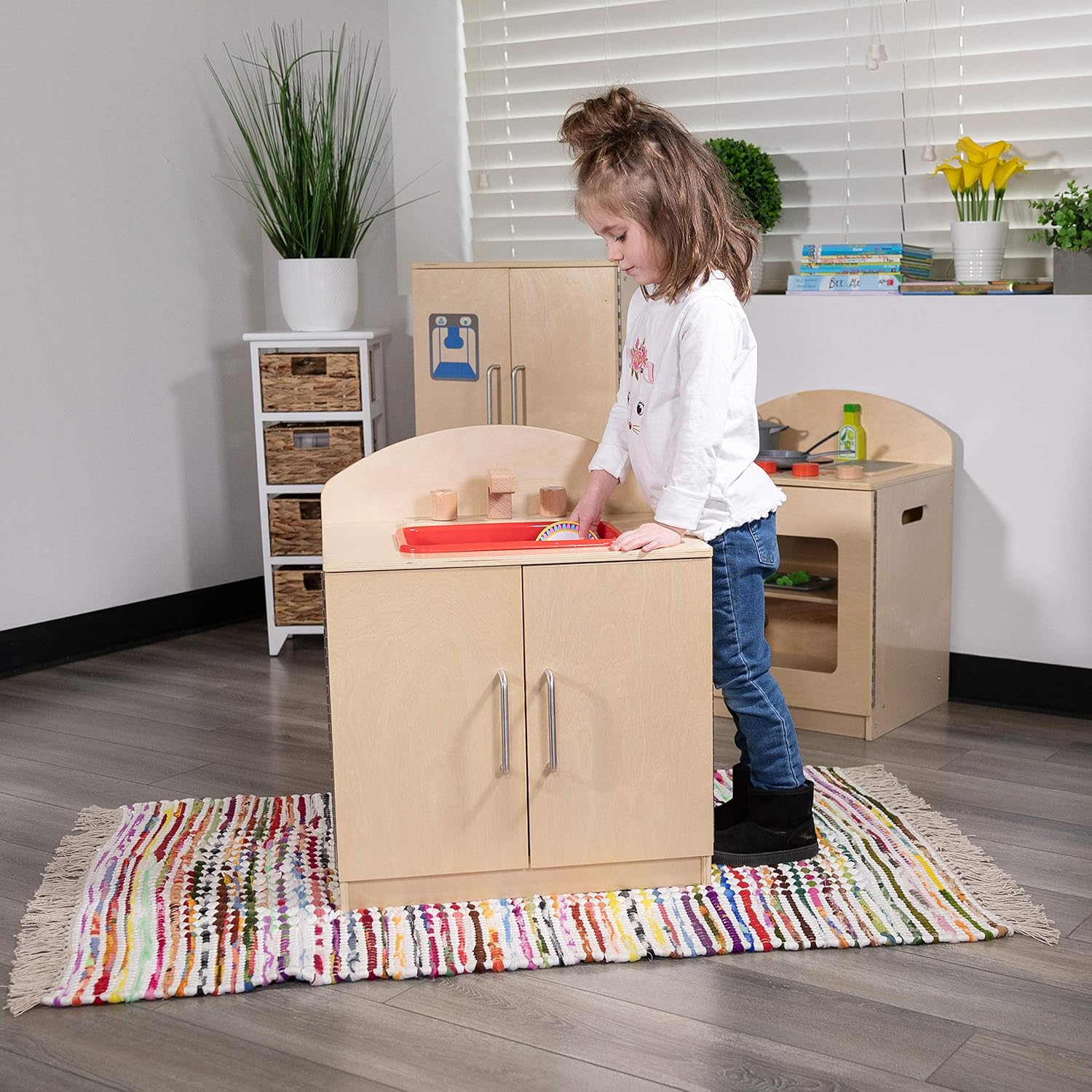 Thumbnail 1 de Flash Furniture Hercules Wooden Kids Kitchen Sink