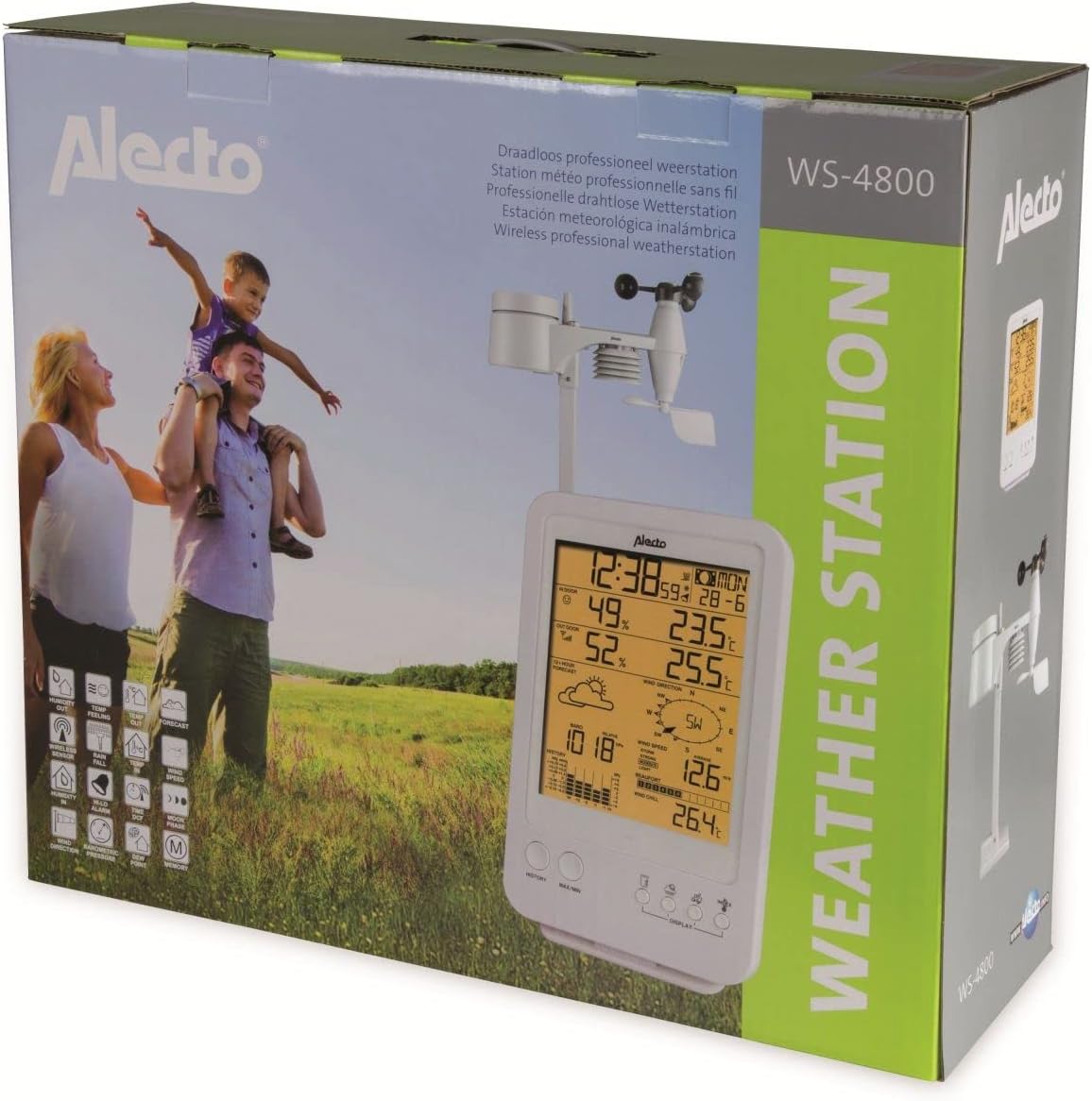 Detalle de Alecto WS-4800 – radiowa stacja pogodowa, ekran 5,5″, czujnik do 100 m