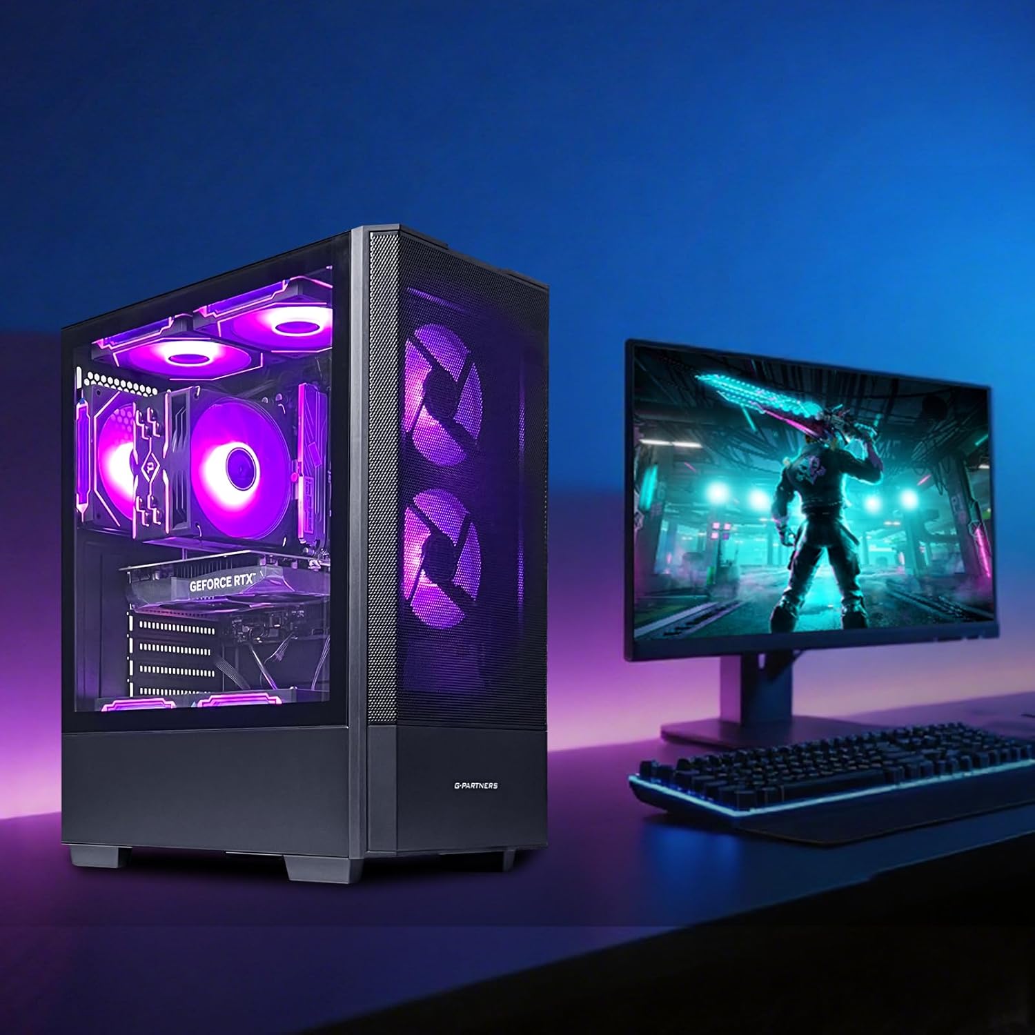 Thumbnail 2 de ZYNEEX Prebuilt Gaming Desktop PC with Ryzen 5 5500, RTX 3050, 16GB RAM and 1TB NVMe