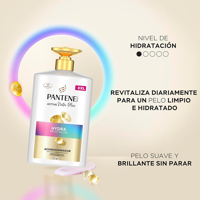 Detalle 2 de Pantene Pro-V Hydra Revitaliza champú 1000ml pelo seco