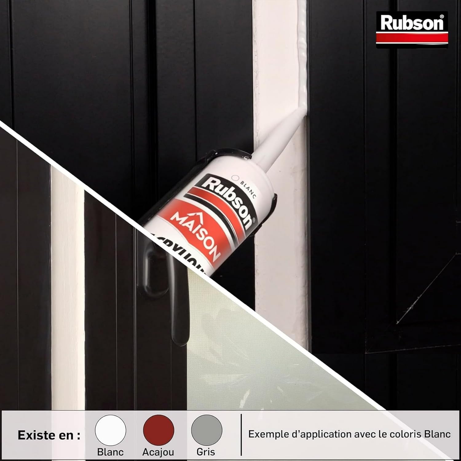Thumbnail 2 de Rubson Mastic Maison Acrylique Murs & Fenêtres Blanc – 2 cartouches de 280 ml