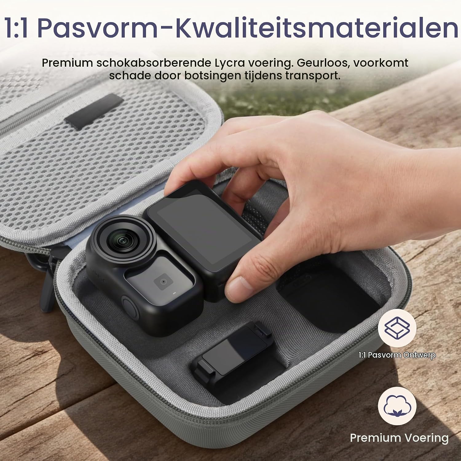 Detalle de STARTRC PHOTO OSMO NANO-hoes voor DJI Osmo Nano, grijs en spatwaterdicht