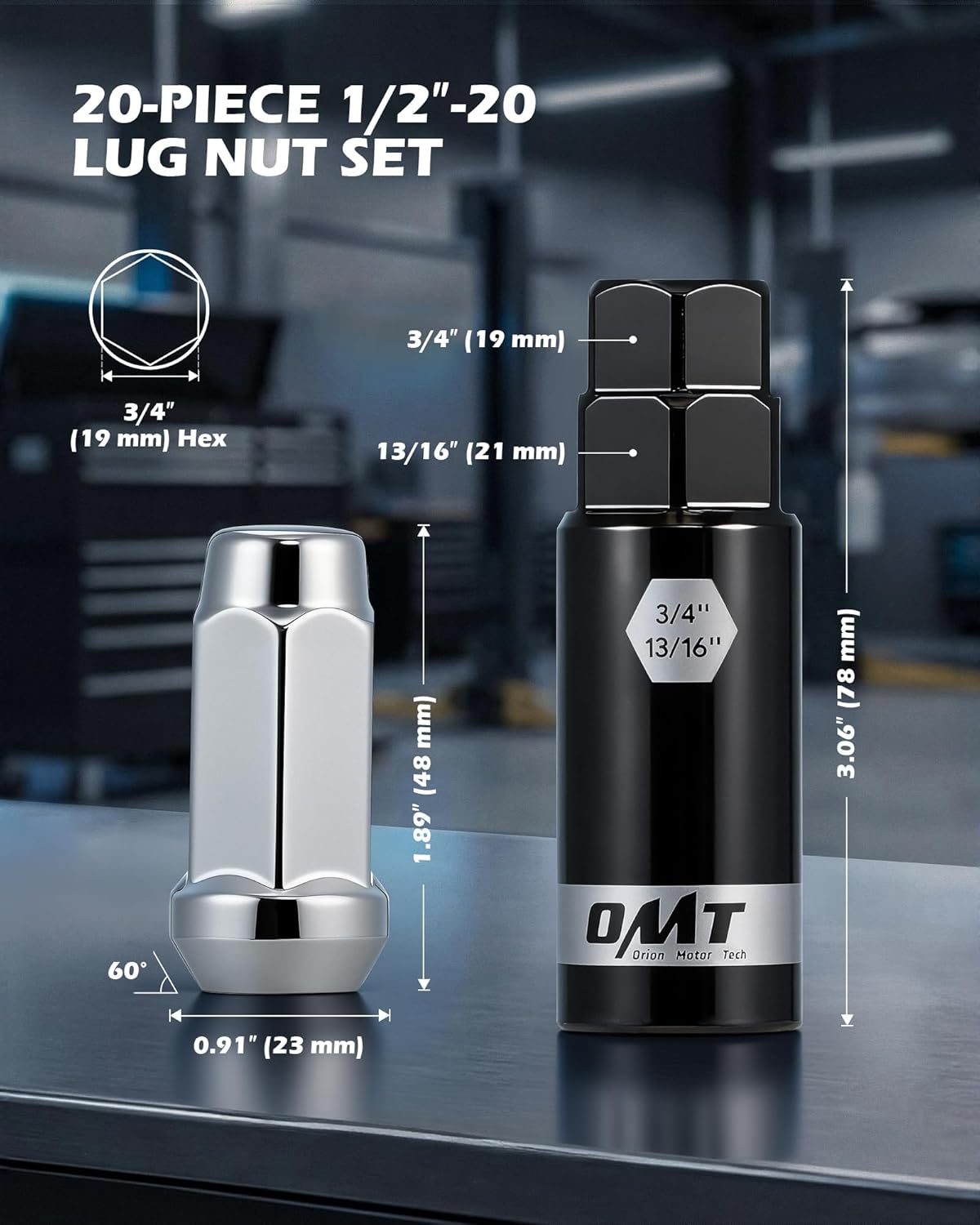 Detalle 2 de Orion Motor Tech Lug Nuts 1/2x20 20-Pack