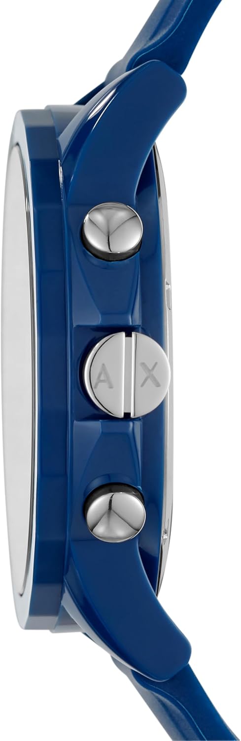 Thumbnail 2 de Armani Exchange Herrenuhr – Quarz-Chronograph, 44 mm Gehäuse mit Silikonarmband (Blau)