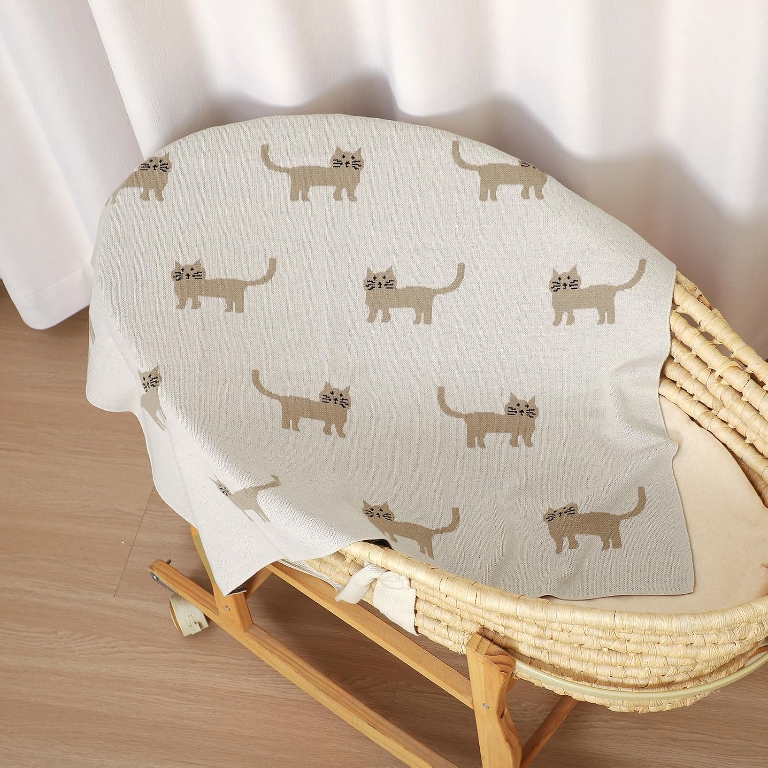 Thumbnail 5 de Hadetoto Baby Blanket for Newborn – Soft Knitted Cotton, 100 x 80 cm