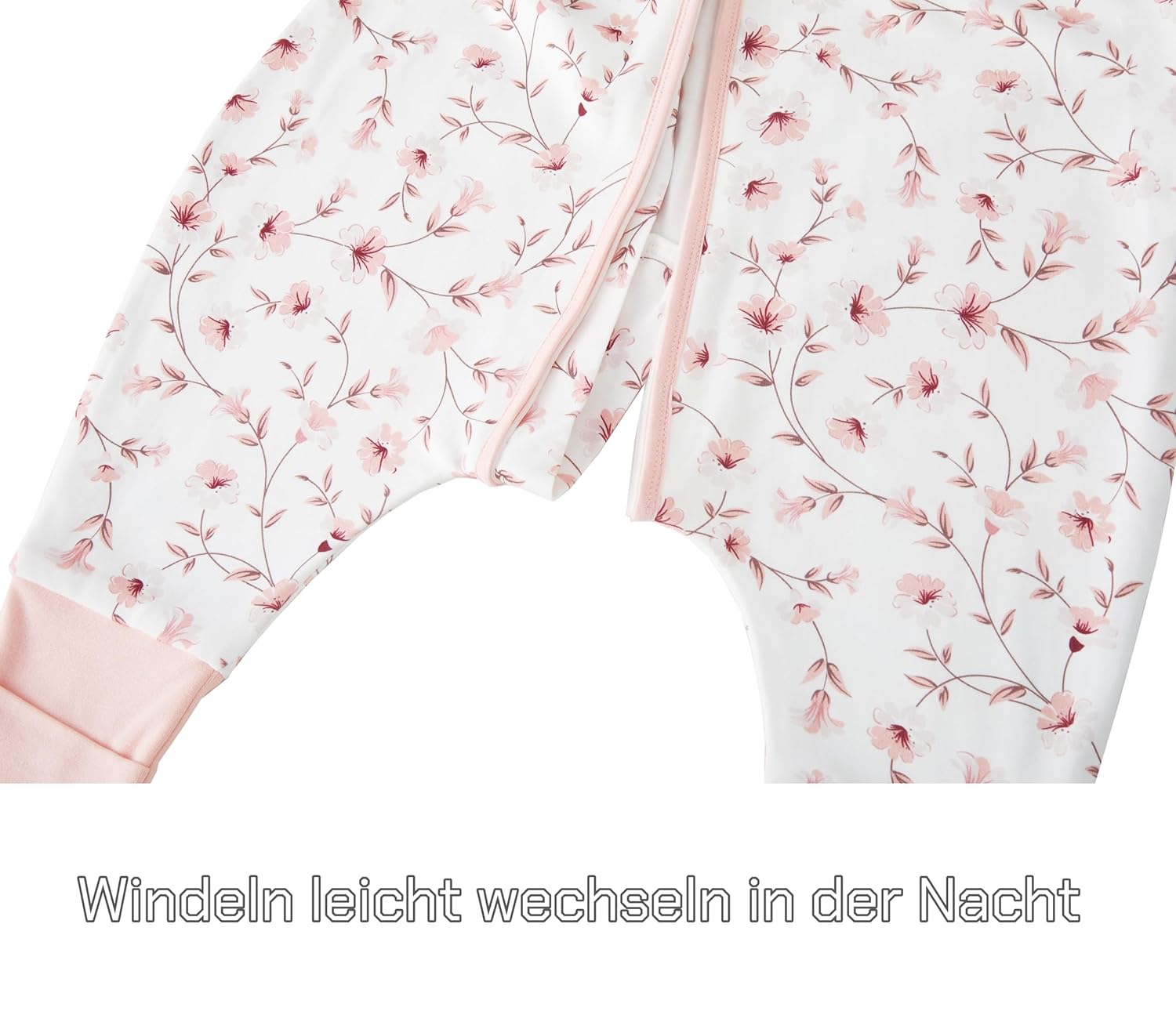 Detalle de Teechodina Baby-Schlafsack mit Füßen aus 100% Baumwolle (1,5 Tog) für Kinder 90 cm
