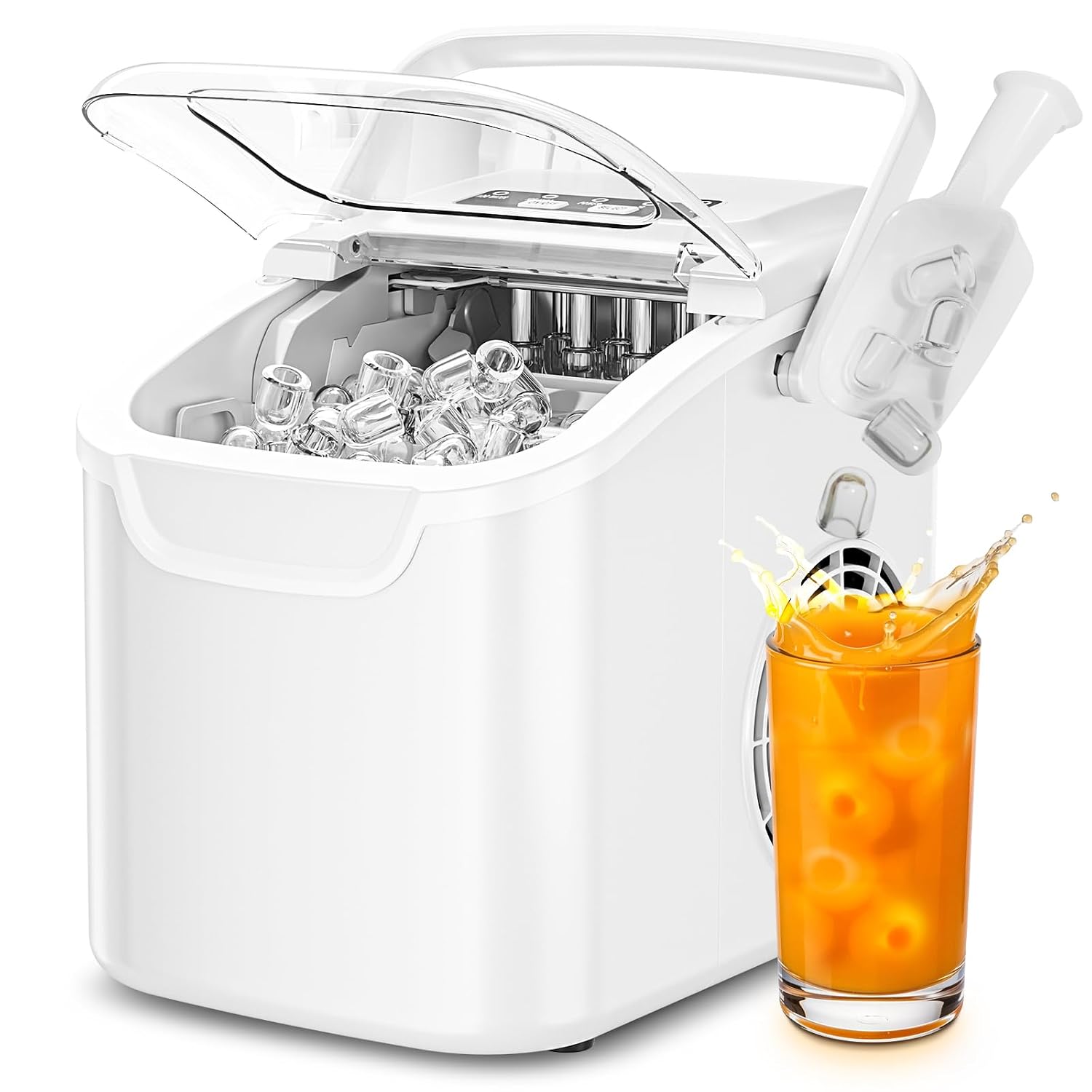 Detalle de Antarctic Star HZB-12/Q Countertop Ice Maker, Two Ice Sizes, Self-Cleaning