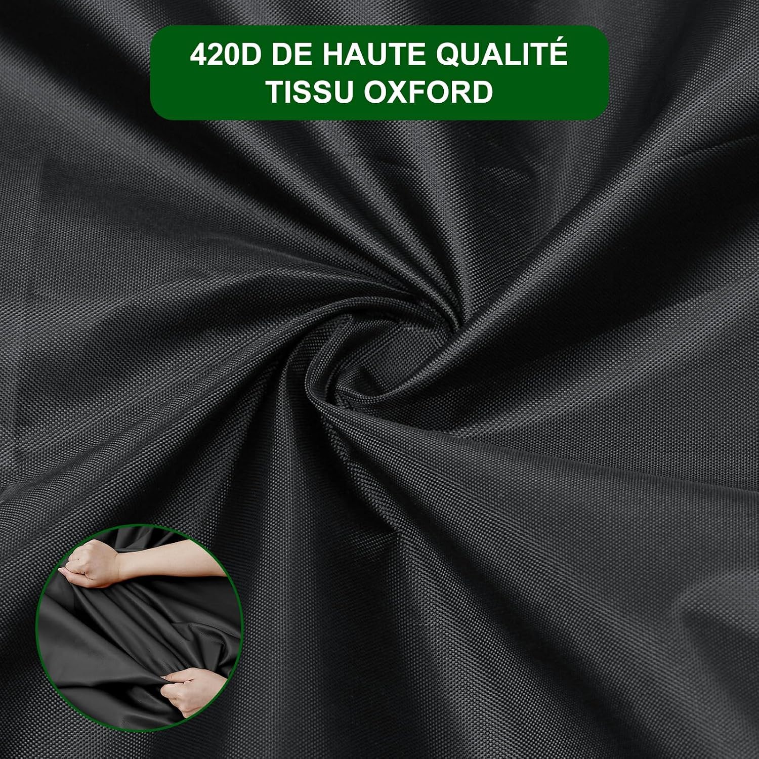 Detalle 1 de bruwaa beschermhoes voor plancha 80 x 60 x 25 cm, 420D Oxford, zwart