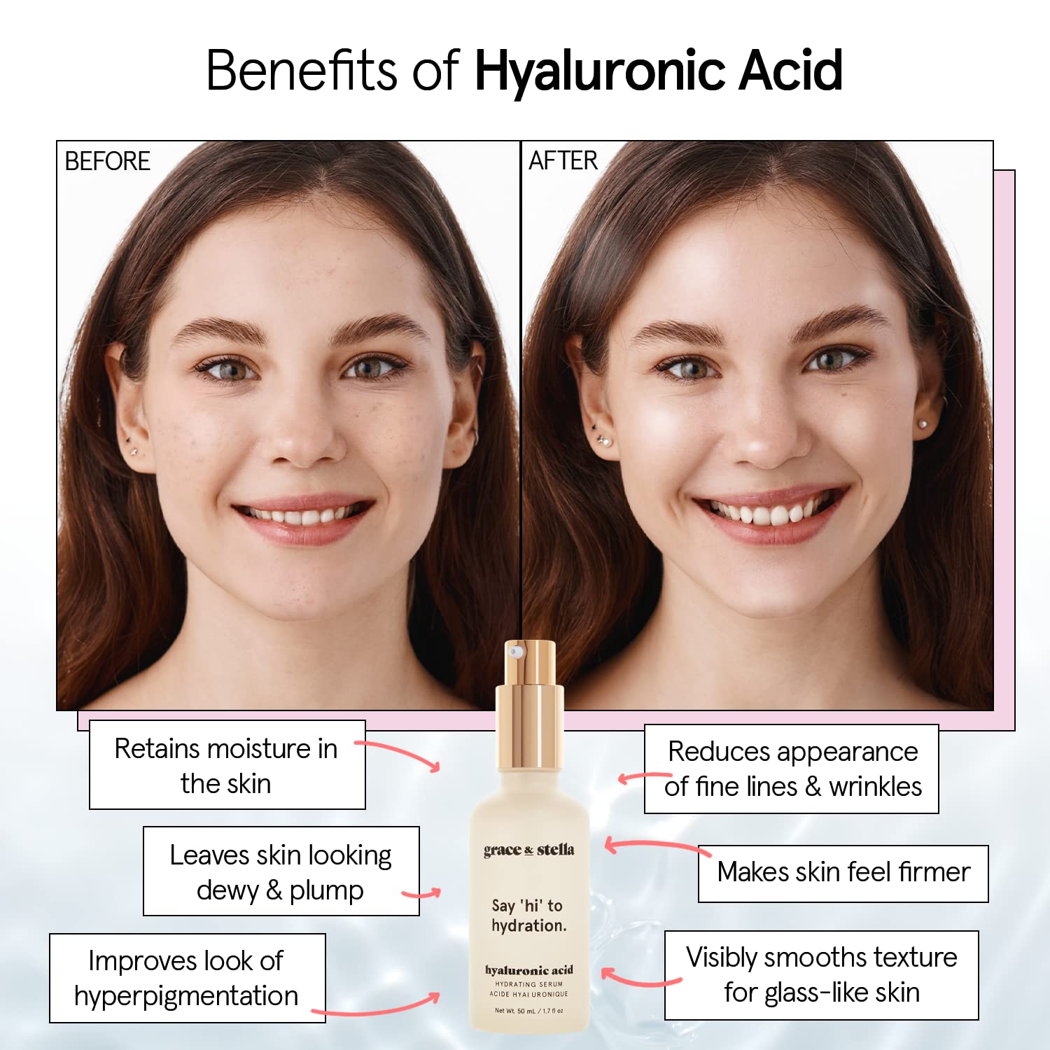 Detalle de grace & stella Hyaluronic Acid Serum 50 ml 💧