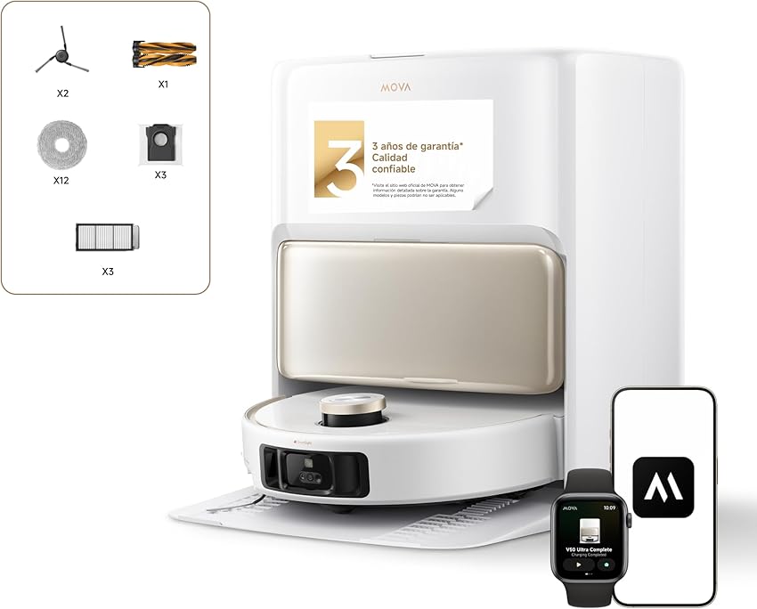 Detalle de Mova V50 Ultra Complete Robot aspirador 24.000 Pa