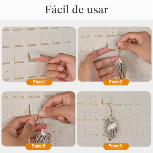 Thumbnail 6 de Lolalet Organizador de Pendientes Colgantes - Soporte de Pared para Aretes, 304 pares, Crema
