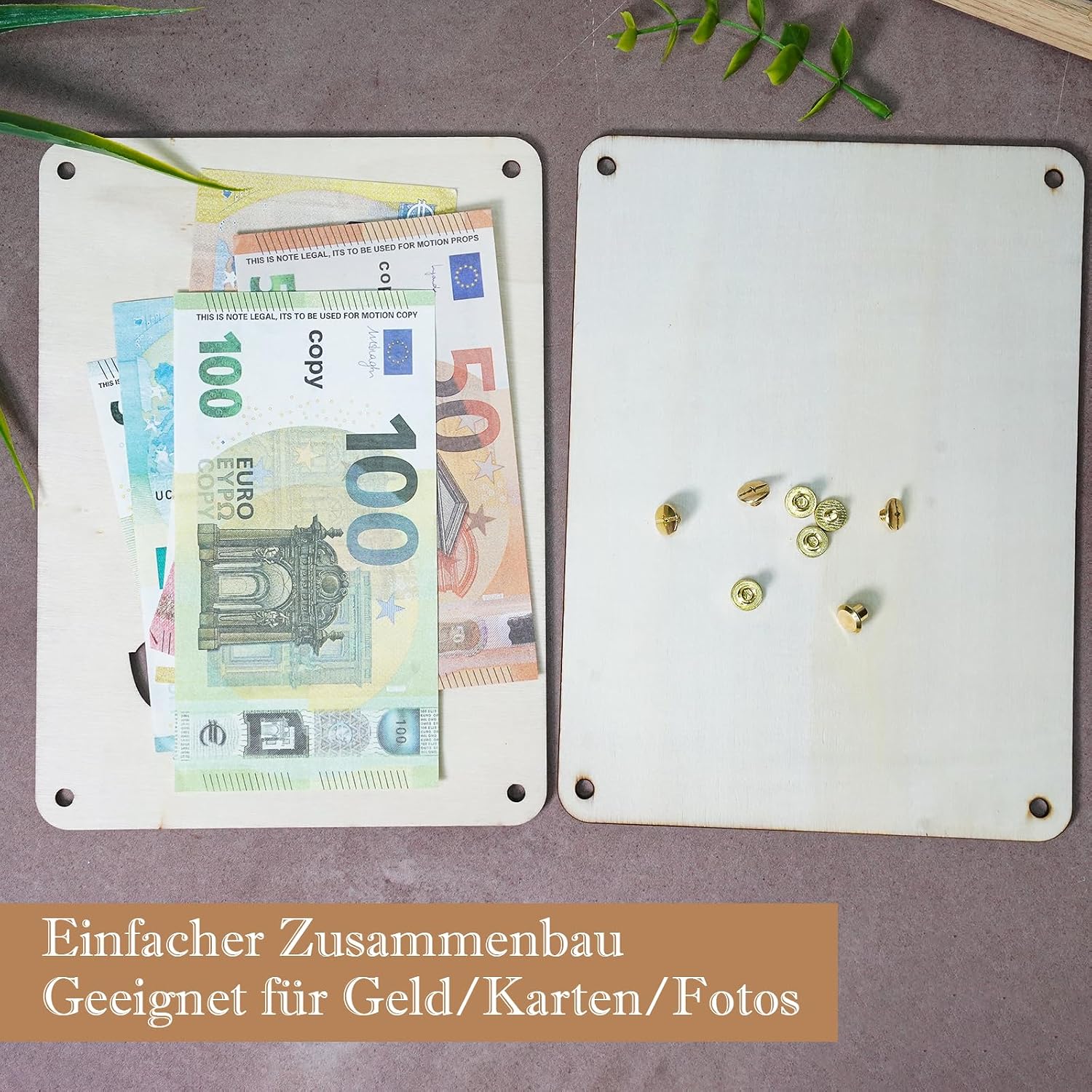 Thumbnail 4 de Mason Life Geldgeschenk Fahrrad Holz – individuelles Geldgeschenk-Set mit Ständer, Schlüsselanhänger und personalisiertem Schild