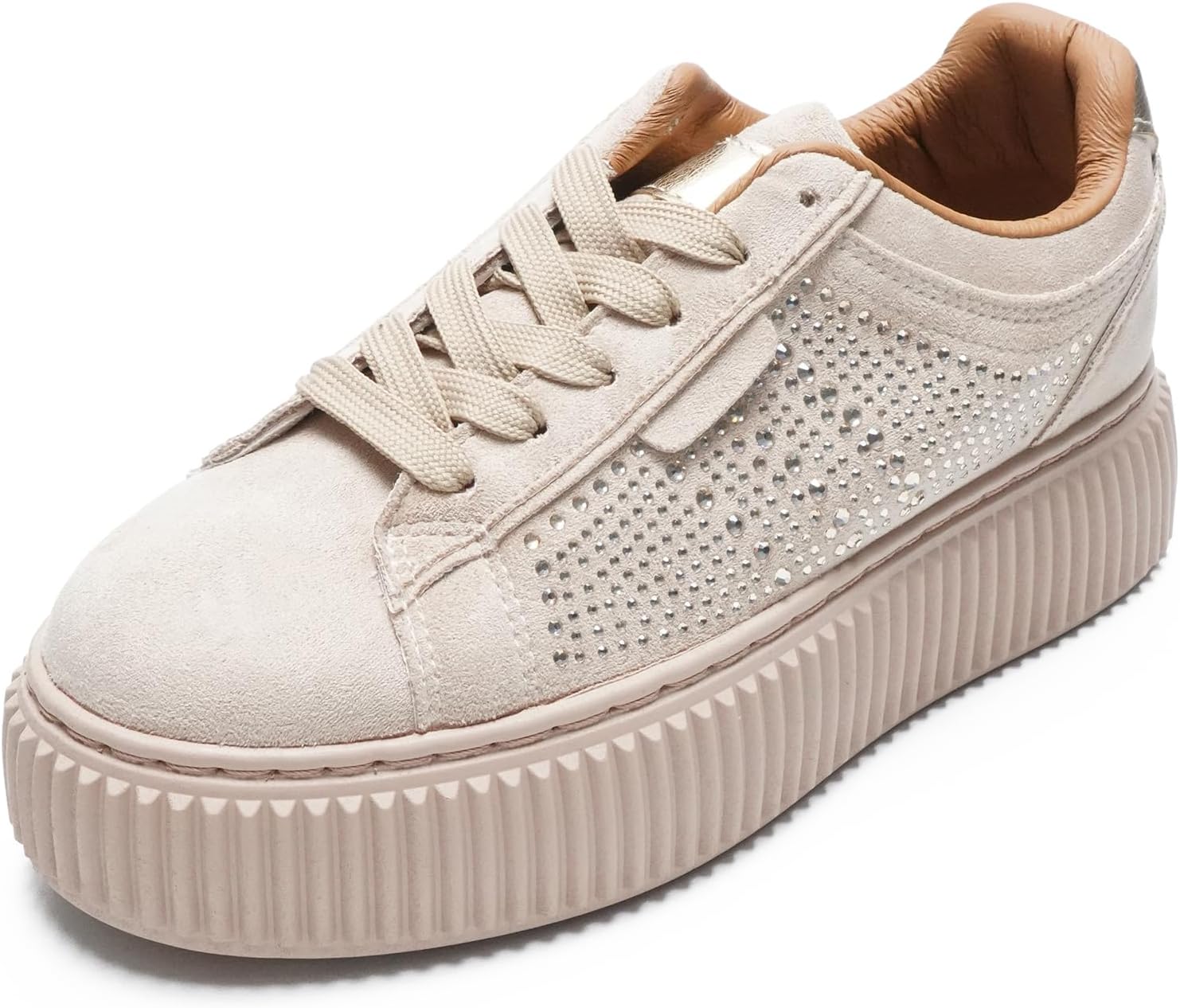 Thumbnail 5 de JOMIX plateausneakers voor dames met strass, pailletten en zool van 4 cm